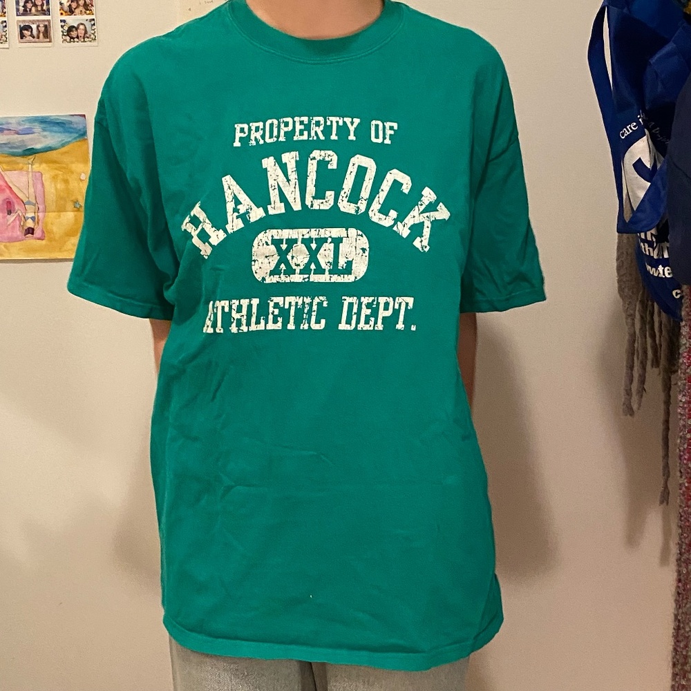 Green Hanes Athletic Tee